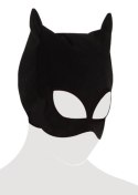 Bad Kitty Maska Kocia Głowa Nubukowy Czarny PU Otwory na Oczy i Usta
