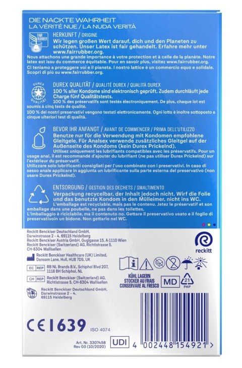 Durex Love 8 szt. Prezerwatywy anatomiczne, łatwe dopasowanie Durex Love 8 szt. Prezerwatywy anatomiczne, łatwe dopasowanie