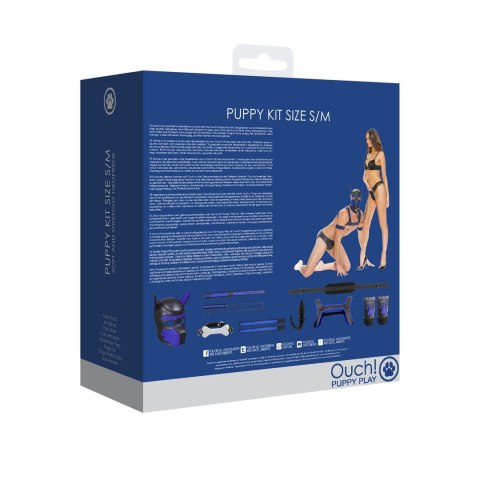 Ouch! by Shots zestaw neoprenowy dla mężczyzn Puppy Play S/M czarny Ouch! by Shots zestaw neoprenowy dla mężczyzn Puppy Play S/M czarny