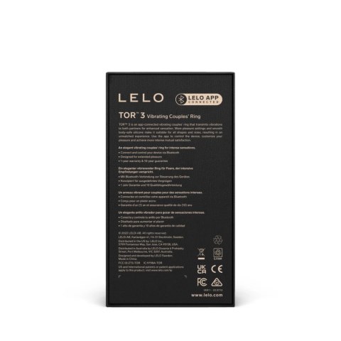 LELO Tor 3 Pierścień Wibrujący Fioletowy Zmierzch Sterowanie Bluetooth LELO Tor 3 Pierścień Wibrujący Fioletowy Zmierzch Sterowanie Bluetooth