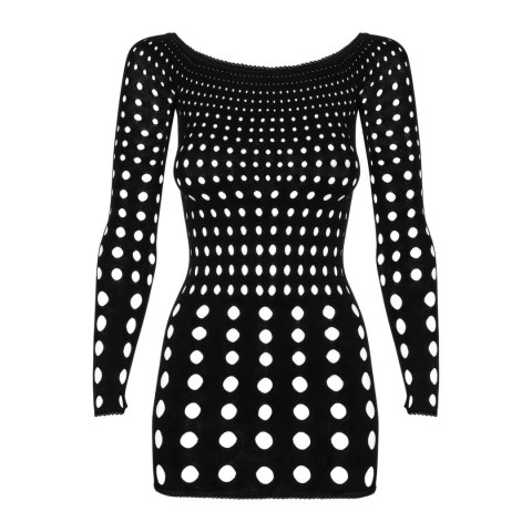 Obsessive Rocker czarna sukienka z siateczki S/M/L długie rękawy Obsessive Rocker czarna sukienka z siateczki S/M/L długie rękawy