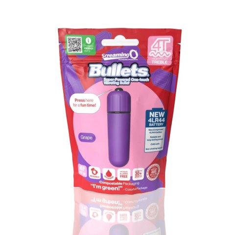 The Screaming O 4T Mini Bullet Violet - kompaktowy model wibracyjny The Screaming O 4T Mini Bullet Violet - kompaktowy model wibracyjny