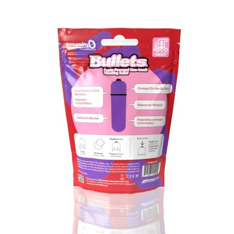The Screaming O 4T Mini Bullet Violet - kompaktowy model wibracyjny The Screaming O 4T Mini Bullet Violet - kompaktowy model wibracyjny