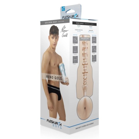 Fleshjack Boys Reno Gold Golden Boy - anatomiczny model z materiału SuperSkin Fleshjack Boys Reno Gold Golden Boy - anatomiczny model z materiału SuperSkin