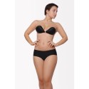 Bye Bra Padded Panties Black M - Modelujące majtki z pianką, niski stan