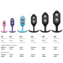 B-Vibe Snug Plug 6 Black - silikonowy model anatomiczny 515g
