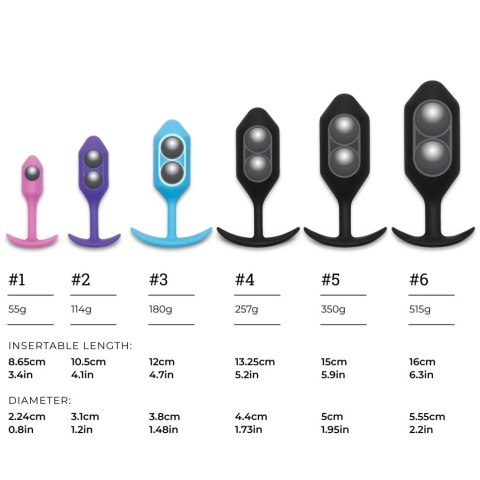 B-Vibe Snug Plug 6 Black - silikonowy model anatomiczny 515g B-Vibe Snug Plug 6 Black - silikonowy model anatomiczny 515g