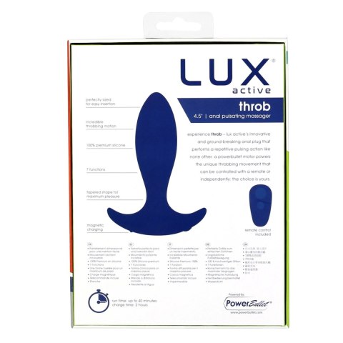 Lux Active Throb bezprzewodowa maszyna intymna pulsująca silikonowa 11,4 cm Lux Active Throb bezprzewodowa maszyna intymna pulsująca silikonowa 11,4 cm