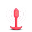 B-Vibe Snug Plug 1 Orange - Wibrująca wtyczka anatomiczna silikonowa 10 cm