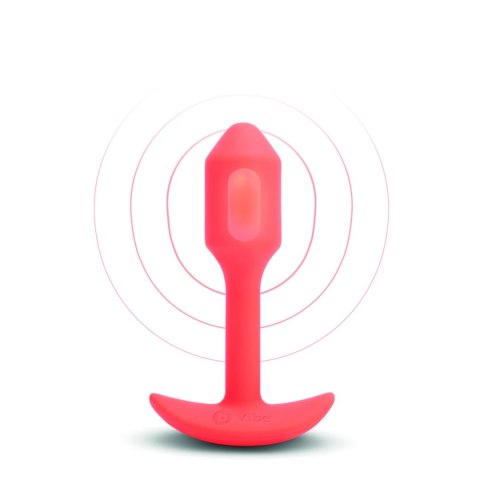 B-Vibe Snug Plug 1 Orange - Wibrująca wtyczka anatomiczna silikonowa 10 cm B-Vibe Snug Plug 1 Orange - Wibrująca wtyczka anatomiczna silikonowa 10 cm