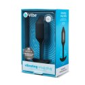 B-Vibe Vibrating Snug Plug 2 Black - wibrująca zatyczka anatomiczna 112g