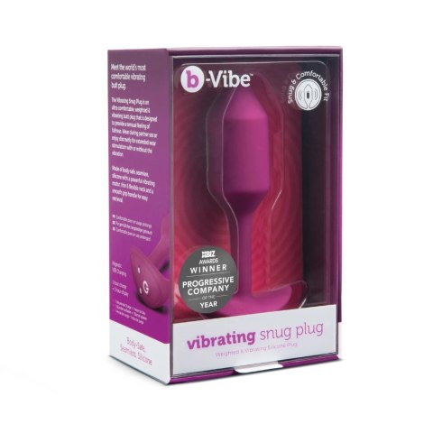 B-Vibe Vibrating Snug Plug 2 Rose - silikonowy korek wibrujący 112g B-Vibe Vibrating Snug Plug 2 Rose - silikonowy korek wibrujący 112g
