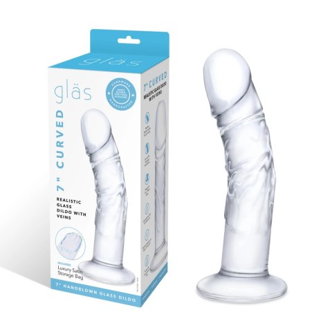 Glas Curved Realistic - model szklany, przezroczysty, 17 cm, z żyłkami Glas Curved Realistic - model szklany, przezroczysty, 17 cm, z żyłkami