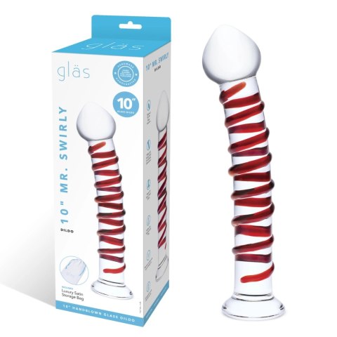 Glas Mr. Swirly - szklany model spiralny 25,5 cm czerwony Glas Mr. Swirly - szklany model spiralny 25,5 cm czerwony