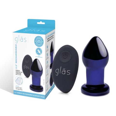 Glas Wibrująca szklana wtyczka z pilotem, 9 cm, wielostopniowa regulacja Glas Wibrująca szklana wtyczka z pilotem, 9 cm, wielostopniowa regulacja