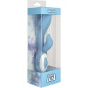 Wonderlust Harmony Blue - wibrator silikonowy, podwojna stymulacja, USB