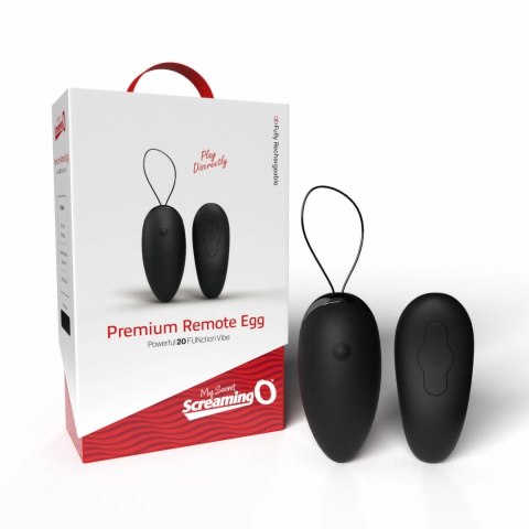 The Screaming O Premium Remote Egg czarny - system wibracyjny z pilotem The Screaming O Premium Remote Egg czarny - system wibracyjny z pilotem
