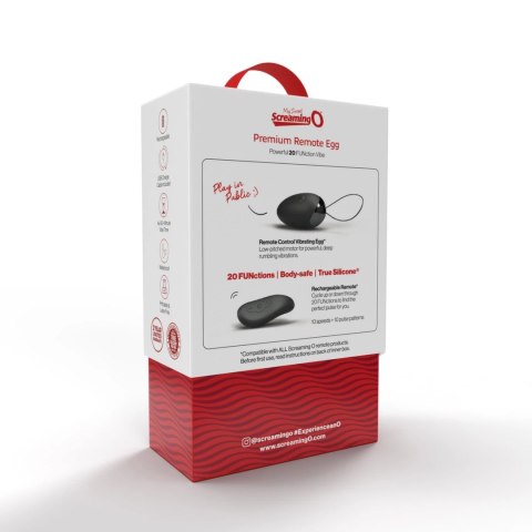 The Screaming O Premium Remote Egg czarny - system wibracyjny z pilotem The Screaming O Premium Remote Egg czarny - system wibracyjny z pilotem