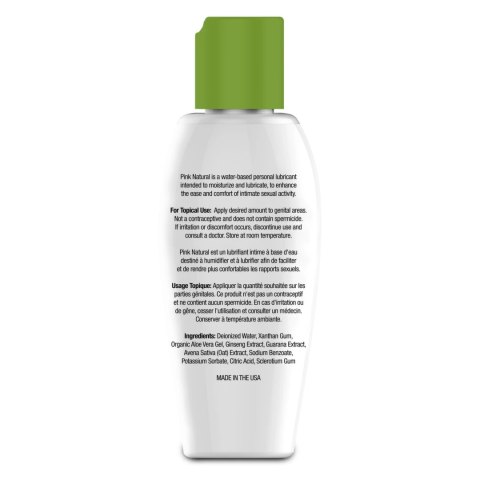Pink Natural Lubricant wodny z aloesem i żeń-szeniem 80 ml Pink Natural Lubricant wodny z aloesem i żeń-szeniem 80 ml
