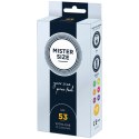 Mister Size Prezerwatywy 53 mm 10 szt. - Dopasowany Rozmiar, Bezpieczna Powierzchnia