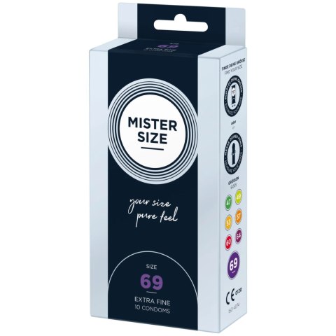Mister Size 69 mm - precyzyjne prezerwatywy, opakowanie 10 sztuk Mister Size 69 mm - precyzyjne prezerwatywy, opakowanie 10 sztuk