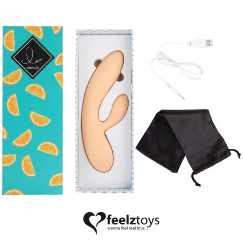 FeelzToys Lea Citrus silikonowy model dwusilnikowy 202mm pomarańczowy FeelzToys Lea Citrus silikonowy model dwusilnikowy 202mm pomarańczowy