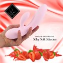FeelzToys Lea Strawberry - silikonowy model dwusilnikowy wodoodporny
