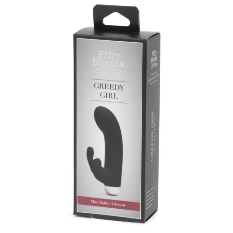 Fifty Shades of Grey Greedy Girl Mini Rabbit Wibrator USB, czarny, wodoodporny Fifty Shades of Grey Greedy Girl Mini Rabbit Wibrator USB, czarny, wodoodporny