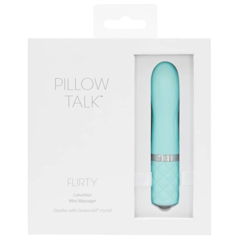 Pillow Talk Flirty model Teal z kryształkami, silikonowy, kompaktowy Pillow Talk Flirty model Teal z kryształkami, silikonowy, kompaktowy