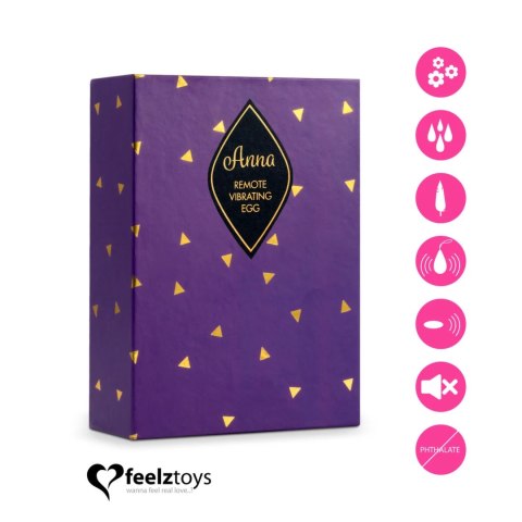 FeelzToys Anna Deep Pink - zdalnie sterowane jajko, 10 trybow, silikon FeelzToys Anna Deep Pink - zdalnie sterowane jajko, 10 trybow, silikon