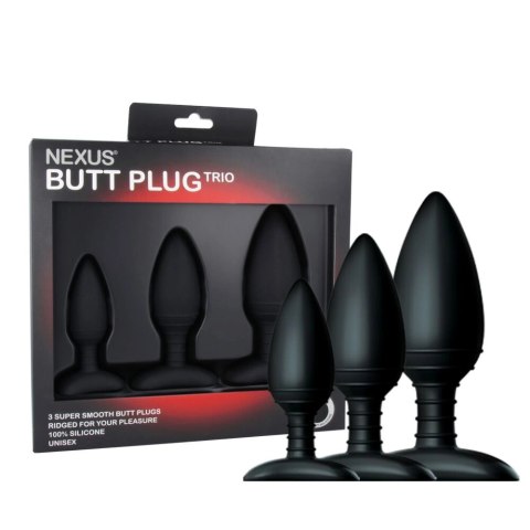 Nexus Butt Plug Trio Set - Zestaw anatomicznych korkow silikonowych 3 rozmiary Nexus Butt Plug Trio Set - Zestaw anatomicznych korkow silikonowych 3 rozmiary