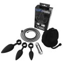Bathmate Anal Training Plugs Vibe - zestaw silikonowych wibrujących korkow IPX7