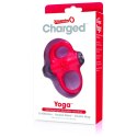 The Screaming O Charged Yoga Red - elastyczny pierścień wibrujący z podwojną pętlą