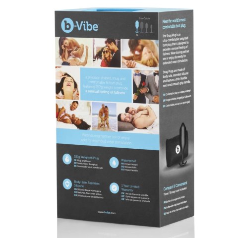 B-Vibe Snug Plug 4 Black - anatomiczny model silikonowy 255g B-Vibe Snug Plug 4 Black - anatomiczny model silikonowy 255g