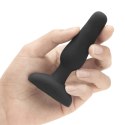 B-Vibe Novice Plug Black - kompaktowa maszyna intymna z pilotem