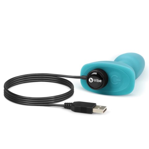 B-Vibe Rimming Petite Teal - kompaktowa maszyna intymna, sterowanie pilotem B-Vibe Rimming Petite Teal - kompaktowa maszyna intymna, sterowanie pilotem