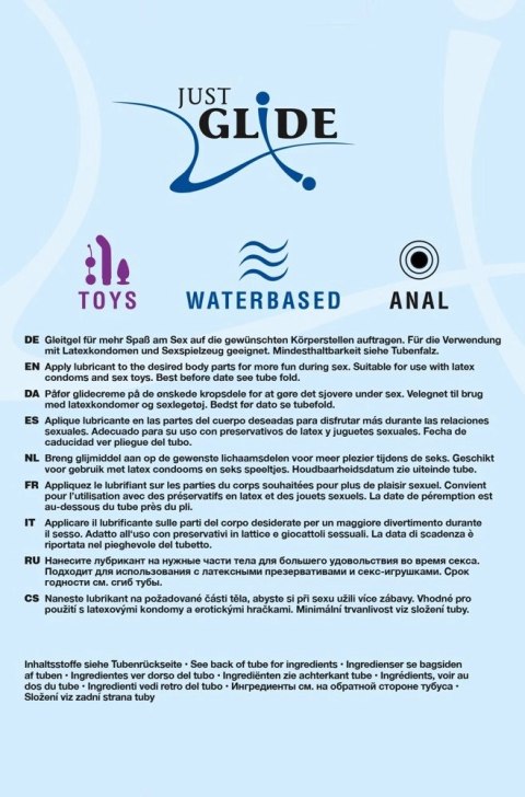 Just Glide Zestaw 3x200 ml Lubrykanty na bazie wody - Anal, Toys, Waterbased Just Glide Zestaw 3x200 ml Lubrykanty na bazie wody - Anal, Toys, Waterbased
