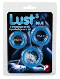 PIERŚCIEŃ LUST 3 COCK RINGS BLUE PIERŚCIEŃ LUST 3 COCK RINGS BLUE