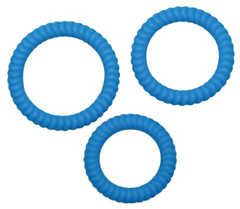 PIERŚCIEŃ LUST 3 COCK RINGS BLUE PIERŚCIEŃ LUST 3 COCK RINGS BLUE