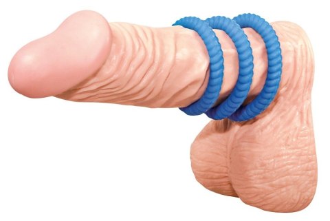 PIERŚCIEŃ LUST 3 COCK RINGS BLUE PIERŚCIEŃ LUST 3 COCK RINGS BLUE
