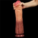 DILDO 12'' DUAL LAYERED PLATINUM SILICONE COCK