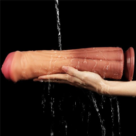 DILDO 12'' DUAL LAYERED PLATINUM SILICONE COCK