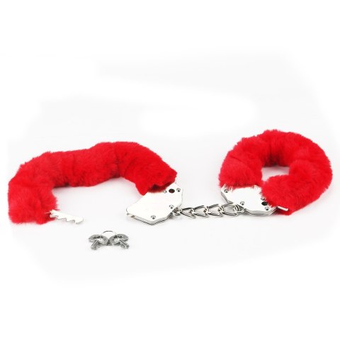 KAJDANKI FLUFFY HAND CUFFS CZERWONE KAJDANKI FLUFFY HAND CUFFS CZERWONE
