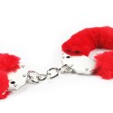 KAJDANKI FLUFFY HAND CUFFS CZERWONE KAJDANKI FLUFFY HAND CUFFS CZERWONE