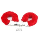 KAJDANKI FLUFFY HAND CUFFS CZERWONE KAJDANKI FLUFFY HAND CUFFS CZERWONE