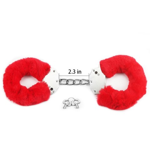 KAJDANKI FLUFFY HAND CUFFS CZERWONE KAJDANKI FLUFFY HAND CUFFS CZERWONE