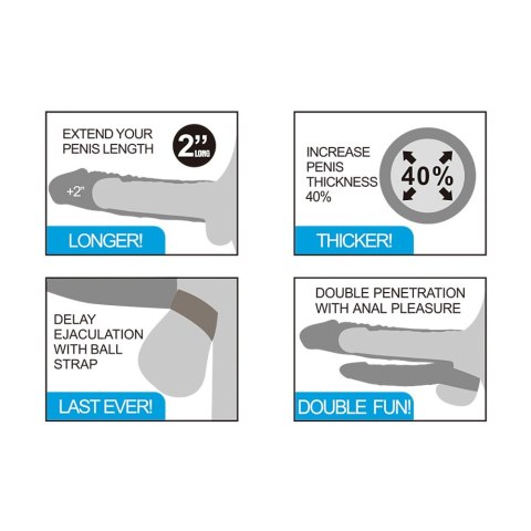 NAKŁADKA ADD 2 DOUBLE PENIS SLEEVE NAKŁADKA ADD 2 DOUBLE PENIS SLEEVE