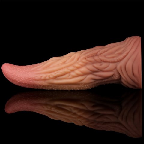 DILDO 10'' DUAL LAYERED PLATINUM SILICONE TONGUE