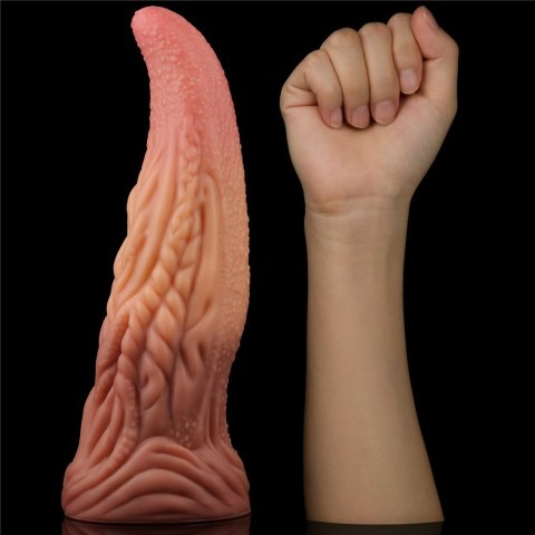 DILDO 10'' DUAL LAYERED PLATINUM SILICONE TONGUE