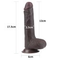 DILDO 7'' SLIDING SKIN DUAL LAYER DONG - BLACK